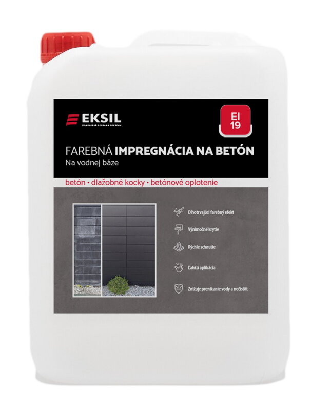 Eksil EI19 - FAREBNÁ IMPREGNÁCIA NA BETÓN Na vodnej báze 2L