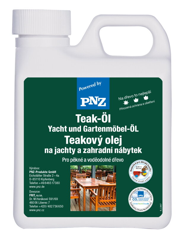 PNZ Teakový olej na jachty a záhradný nábytok 1L PNZ Teakový olej na jachty a záhradný nábytok 1L